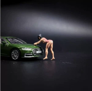1/87 Car Cleaning Sister Miniature Model Scene Props Car Vehicle Toys - Picture 1 of 3