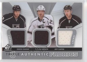 2012-13 SP Game Used Edition Authentic Fabrics Triple Simon Gagne Dustin Brown