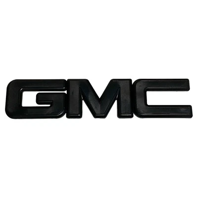 Front Grille Emblem BLACK Logo Badge for 1999-2007 GMC Sierra 1500 2500 - Image 1 of 4