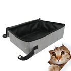 Folding Cat Litter Box Waterproof Lightweight Grey