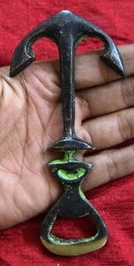Vintage Brass Anchor Shape Bottle Opener Handmade Bottle Cap Opener MJ41 - Picture 1 of 6
