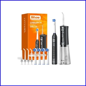 Portable Cordless Water Flosser and Sonic Toothbrush - Dental Care Essentials - Picture 1 of 8