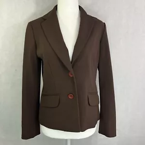 Liz Claiborne Women’s Blazer Brown Two Button Petite Size 4 - Picture 1 of 5