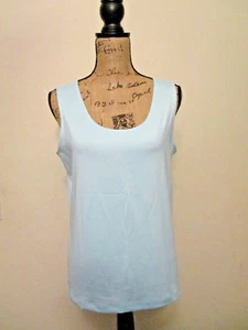 Camiseta sin mangas Chico's Timeless para mujer talla L azul polvo microfeel nueva con etiquetas envío gratuito - Imagen 1 de 3
