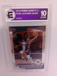 Nickel Alexander-Walker 2019-20 NBA Hoops Premium Stock #214 Rookie Card ECG 10 - Picture 1 of 3