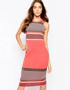 Lola May Metallic Stripe Tunic Dress with Side Tab 10 Uk Worn Once - Picture 1 of 6