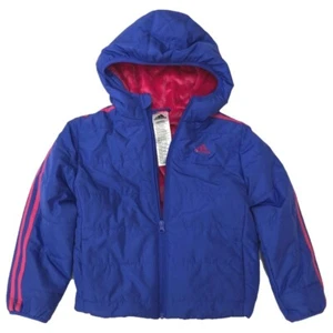 Adidas Girls Blue & Pink Ski Jacket Winter Coat - Picture 1 of 3