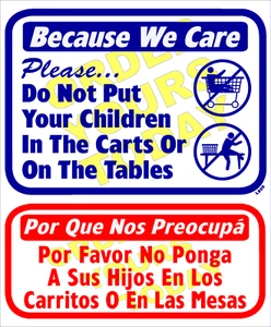 ?Porque nos importa por favor?¿No pongas a tus hijos en los carros o...? L806 - Imagen 1 de 1