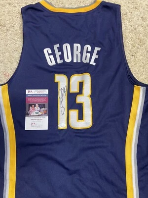 Paul George Signed Autograph Auto Indiana Pacers Adidas Jersey JSA COA - Image 1 of 3