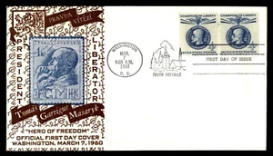 Mayfairstamps US FDC 1960 Thomas G Masaryk Hero of Freedom First Day Cover aas_1 - Picture 1 of 2