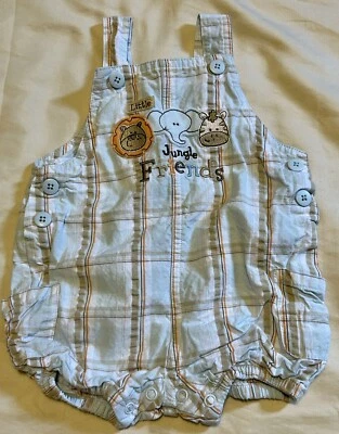 Mono a Cuadros First Moments Layette Talla 3-6 M Usado Foto 1 de 4