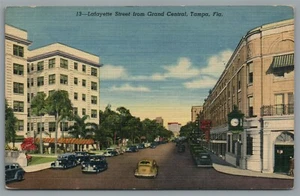 Postal Tampa FL Lafayette Street view desde Grand Central publicada 1964 - Imagen 1 de 2