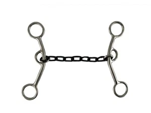 Showman Stainless Steel Junior Cow Horse Bit w/ 5" Sweet Iron Chain Mouth - Picture 1 of 1