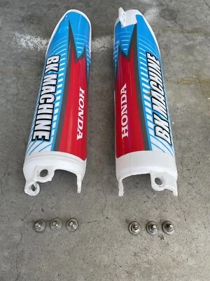Par de protectores de horquilla honda crf450x + ¡herrajes! Escudos de horquilla de plástico 2009 Foto 1 de 4