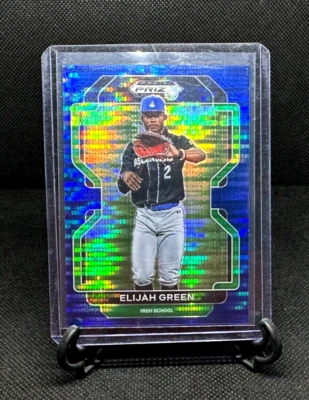 ELIJAH GREEN 2022 Panini Prizm Draft Picks Navy Blue Pulsar Prizm Prospect RC /9 - Image 1 of 2