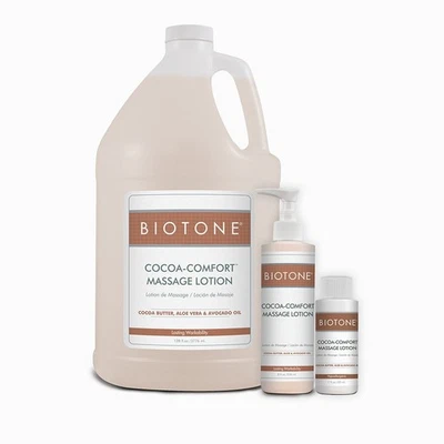 Loción de masaje BIOTONE Cocoa-Comfort - Calmante - Deslizamiento duradero - Profesional Foto 1 de 3