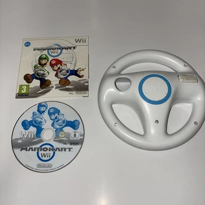Mario kart For Nintendo Wii In Cardboard Sleeve & Official Steering Wheel  - Image 1 of 4