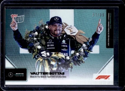 2021 Topps Now F1 Valtteri Bottas Teal #37/99 - Image 1 of 2