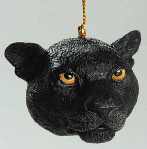 Slavic Treasures Resin Animal Ornaments Black Jaguar Head - No Box 6443765 - Picture 1 of 1