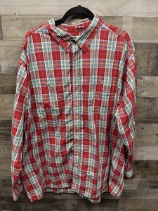 Camisa de vestir Wrangler resistente a las arrugas para hombre 3XL roja occidental con botones - Imagen 1 de 5