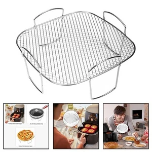 Edelstahl Air Fryer Zubehör Gestell für verschiedene Kochfunktionen - Photo 1/12
