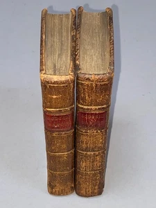 ADVENTURES OF RODERICK RANDOM - Smollett [1778 10th Ed] in 2 vols leather bound - Picture 1 of 24