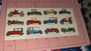 Vintage Stickers Antique Automobiles Merrimack 1979 Hong Kong 1 Sheet READ - Picture 1 of 8