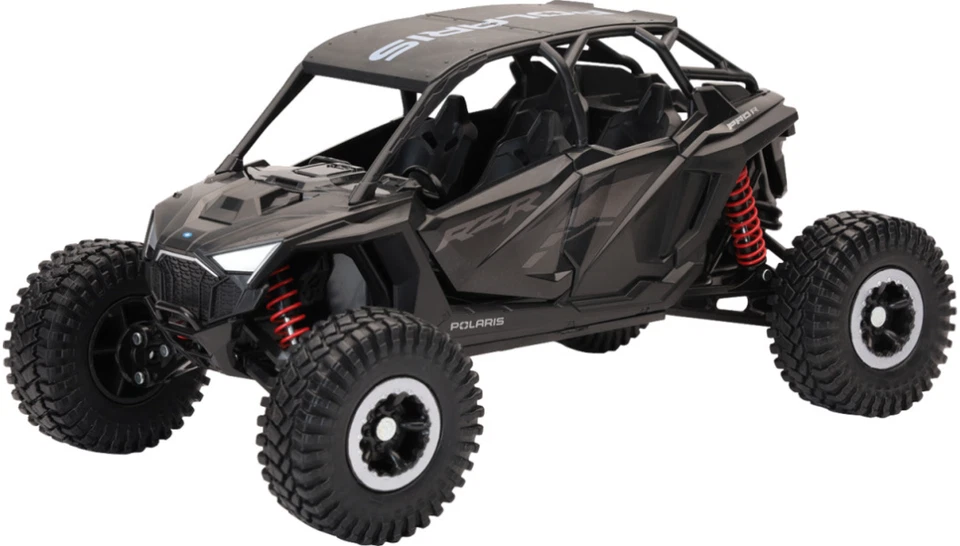 New Ray Toys Polaris RZR Pro R4 Rock Crawler 1:18 Scale Stealth Black UTV Model - Image 1 of 1