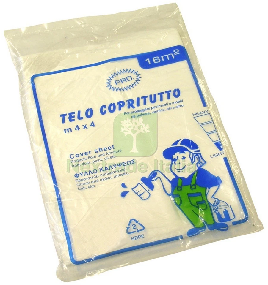 100PZ TELO COPRITUTTO PRO GR. 100 MQ. 16 (4X4): - Immagine 1 di 1