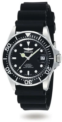 Reloj Invicta Pro Diver automático 40 mm esfera negra poliuretano negro 9110 para hombre Foto 1 de 4