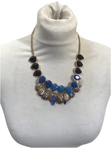 DEBENHAMS NECKLACE AND EARRINGS SET Synthetic Sapphires Multicoloured - Picture 1 of 6