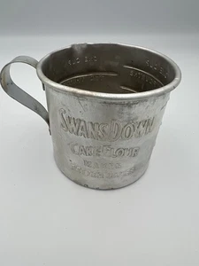 Vintage Swans Down Cake Flour Standard Aluminum Measuring Cup Kitchen Decor - Picture 1 of 4