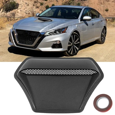 For Nissan Altima Car Air Flow Intake Hood Scoop Vent Bonnet Trim Cover Carbon - Image 1 of 4