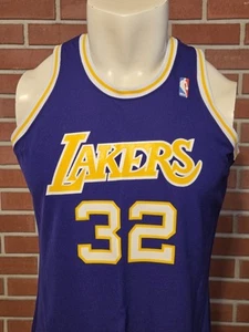VINTAGE Los Angeles Lakers Trikot Herren XL lila Magic Johnson #32 sand Strick 80er - Bild 1 von 13
