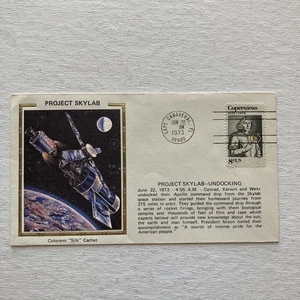 Project Skylab Undocking Commemorative Cover 6-22-73 Colorano Silk - Picture 1 of 4