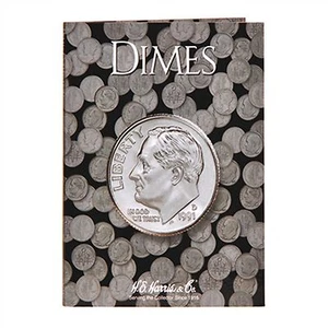H E HARRIS 2686 Coin Folder DIMES 10 Cents Plain No Dates  Album / Book - Picture 1 of 2