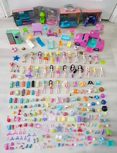POLLY POCKET RUBBER CLOTHES BUNDLE doll FURNITURE hats ACCESSORIES shoes CAR - Picture 1 of 23