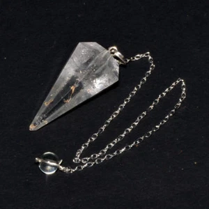 35-40 MM Long Natural Clear Crystal Quartz Rock Quartz Healing Dowsing Pendulum - Picture 1 of 5