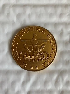 JUEGOS DEPORTIVOS BOLIVARIANOS Medallion 1981 RARE - Picture 1 of 3