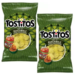 Tostitos HINT OF GUACAMOLE Flavored Bite Size Rounds Tortilla Chips 11 oz 2 Bags - Picture 1 of 6