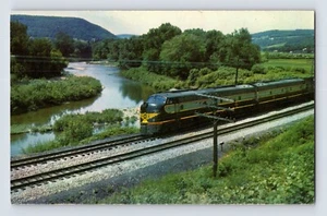AK Eisenbahn Zug Erie Diesel Corning NY 60er Jahre unbespielt Chrom - Bild 1 von 2