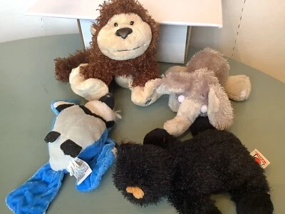 lot of 4 webkinz ganz monkey elephant Bird Bear - Image 1 of 4
