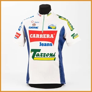 CARRERA JEANS JERSEY t-short CYCLING ROAD VINTAGE PANTANI M 90s old 5 TASSONI - Imagen 1 de 9