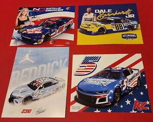 Dale Earnhardt JR , Kyle Larson , Reddick & Decker 2023 NASCAR Postcards