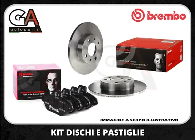 Kit Dischi freno e pastiglie BREMBO Fiat Panda 2 169 1.1 1.2 dal 2003 anteriori