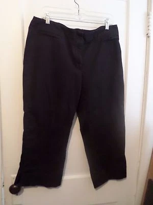 JH Coleccionables Damas Talla 16 Negro Capris Foto 1 de 4