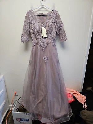 Платье галерея Rebecca крючком фиолетовый свадебное платье платье размер 10 новый  - Изображение 1 из 4