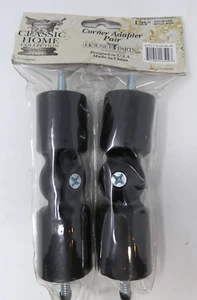 Classic Home House Parts Screw Type 1.25” Corner Adapters 1 Pair New - Picture 1 of 4