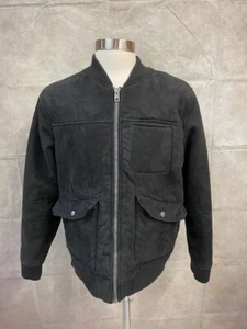 George Men's Black Bomber Jacket Sherpa Lined Size M (38-40) - Picture 1 of 7