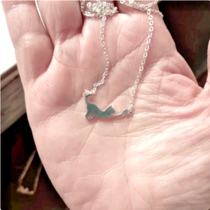 Dainty CAT KITTEN ANIMAL BALL Charm DIAMOND Cut 925 Silver 20" Necklace Women - Picture 1 of 7